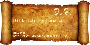 Dittrich Hortenzia névjegykártya