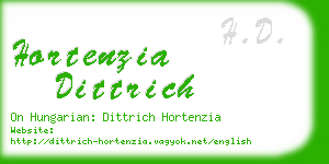 hortenzia dittrich business card